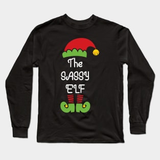 The Sassy Elf Christmas Jumper Xmas Sweater Matching Family Costume Gift Long Sleeve T-Shirt